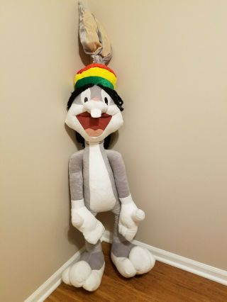 60 " Giant Bugs Bunny Plush Stuffed Animal Six Flags Reggae Dreads Bob Marley