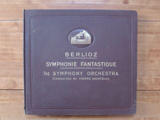 Book Set 6 12 " 78s Hmv D 2044/49 Berlioz " Symphonie Fantastique " Pierre Monteux