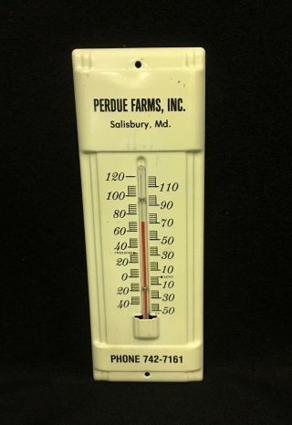 Vintage Perdue Farms Chicken Poultry Advertising Thermometer Salisbury Maryland