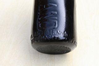 VINTAGE WESTERN & WOLLAND BERMONDSEY LONDON BLACK GLASS GINGER BEER BOTTLE 7