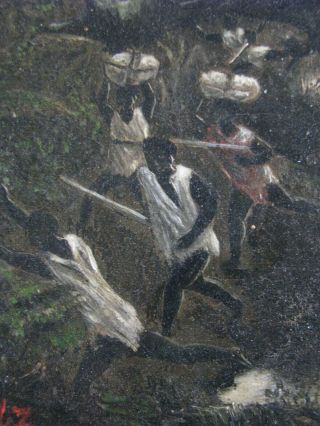 19TH CENTURY AFRICAN CONGO RAINFOREST PAINTING BY JOSEPH HOPFENZITZ 8