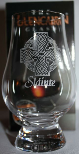 Official Glencairn Slainte Celtic Cross Single Malt Scotch Whisky Tasting Glass
