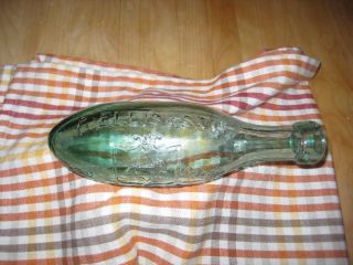 Antique R Ellis & Son Ruthin Wales Soda Water Chisel Lip Torpedo Bottle C.  1870