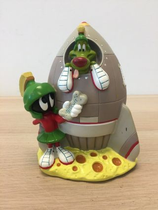 Rare Marvin The Martian And K - 9 On Rocket Looney Tunes Wb 96 Piggy Bank Zw