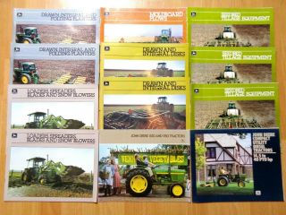 Group 12 Vintage John Deere Tractor & Implement Brochures Big Catalogs Good