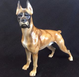 Rosenthal Porcelain Boxer Dog Figurine Theodore Kaerner 7 " Wow