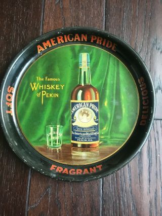 Pre Pro Gorgeous Beer Tray American Distilling Co Pekin Ill Il Whiskey Capital 1