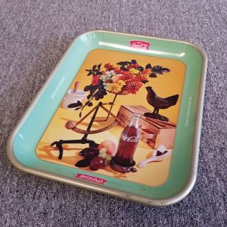 4x 1939,  1941,  1948,  1957 Coca Cola Coke Metal Serving Tray Rooster 6