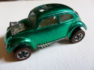 Vintage 1967 Redline Hot Wheels Custom Volkswagen Vw Bug Emerald Green