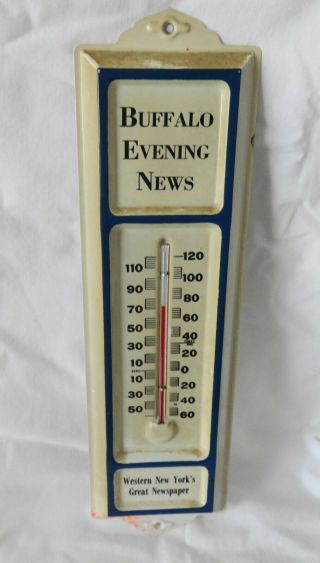Buffalo Evening News Advertising Thermometer Buffalo Ny Newspaper
