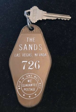 Vintage Sands Hotel Casino Las Vegas Nevada Aqueduct Turf Club Key Fob Room 726
