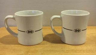 Dunkin Donuts 2011 Two Heavy Diner Style Ceramic Coffee Mug,  10 Oz.  Ws1
