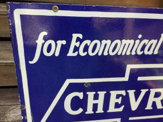 Large Double Sided Chevrolet Porcelain Sign 3