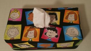 Charlie Brown And The Peanuts Gang Tissue Box Cover Handmade