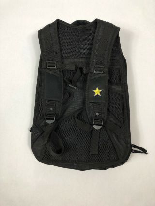 Rockstar Energy Drink Black Backpack Book Bag Multi Pocketed Sturdy 5