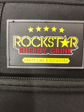 Rockstar Energy Drink Black Backpack Book Bag Multi Pocketed Sturdy 6