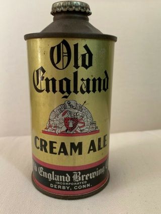 Old England Cream Ale Cone Top Beer Can Irtp - Derby,  Connecticut Ct