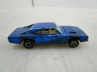 Hot Wheels Redline 1968 Blue Custom Dodge Charger Toy Car