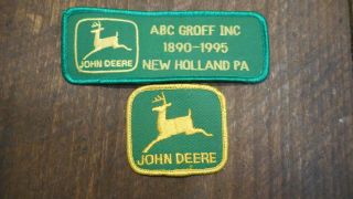L4567 - Vintage Abc Groff John Deere Advertising Hat Patch Holland Pa,  Patch