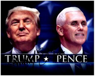Mike Pence Donald Trump 8x10 Signed Photo Autographed Picture With