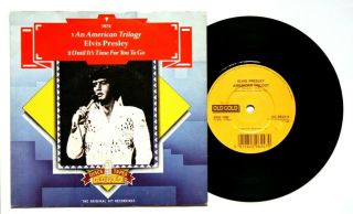 Nm/nm Elvis An American Trilogy 7 " Vinyl 45 Rca Old Gold
