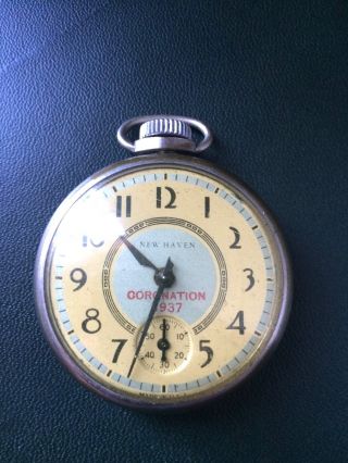 Price Drop 4 Days Coronation Souvenir Pocket Watch Geo Vi 1937 Elizabeth 1953