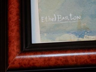 ETHEL BARTON;VINTAGE WATERCOLOR;SIGNED;ROSES;FLOWERS;NEW YORK;LISTED - NR 3