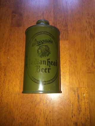Iroquois Beer Buffalo York Olive Drab " J " Spout Cone Top Beer Can