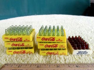 Vintage 6 Coca - Cola Soda Bottle Red Cases 1 Pepsi For Toy Truck Buddy L Etc.  Usa