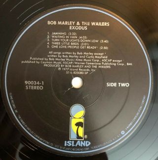 Bob Marley & The Wailers - Exodus - 1980 US Press 90034 - 1 (EX) Ultrasonic 5