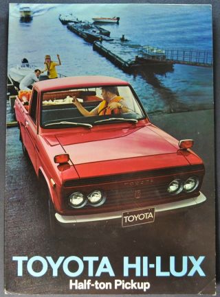 1971 - 1972 Toyota Hi - Lux Pickup Truck Sales Brochure Folder