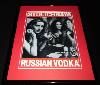 2004 Stolichnaya Stoli Russian Vodka Framed 11x14 Vintage Advertisement