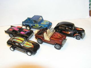 80s Hot Wheels Real Riders 5 - Pack Jeep X 2 57 T - Bird Corvette All Ni