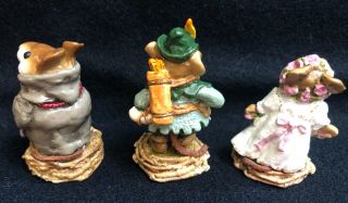 Wee Forest Folk Robin Hood,  Maid Marion & Friar Tuck Mice Miniatures Adorable 2