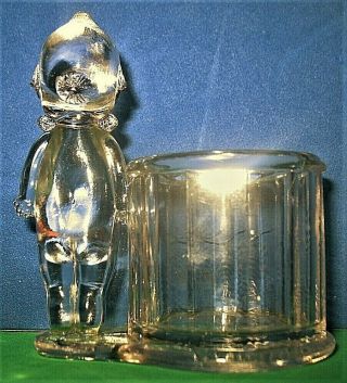 Geo.  Borgfeldt & Co Glass Kewpie Toothpick Holder Candy Container 2862 4
