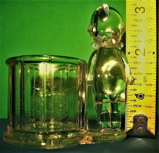 Geo.  Borgfeldt & Co Glass Kewpie Toothpick Holder Candy Container 2862 8