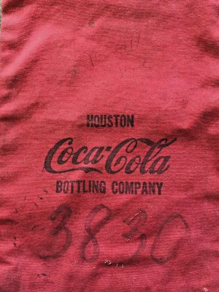 Rare Vintage Coca - Cola,  Houston Bottling Company,  Change Money Bag