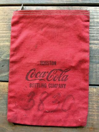 RARE Vintage Coca - Cola,  Houston Bottling Company,  Change Money Bag 2