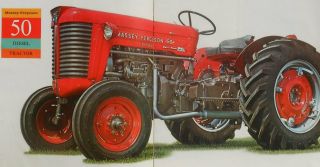 1962? Massey - Ferguson Mf 50 Diesel/gasoline Farm Tractor Brochure Detroit Mi
