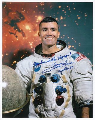 Nasa Apollo 13 Astronaut Fred Haise Signed Photo