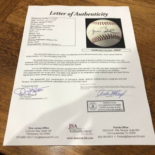 GEORGE W BUSH Signed Autograph President Baseball JSA LOA Authenticated 6