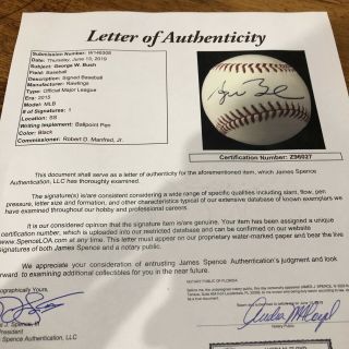 GEORGE W BUSH Signed Autograph President Baseball JSA LOA Authenticated 7