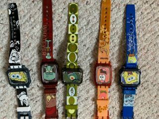 Set of (5) - 2004 Burger King Spongebob Watches 2