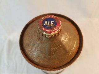1 Quart Cone Top Famous Utica Club Sparkling Ale Empty Beer Can & Cap 3