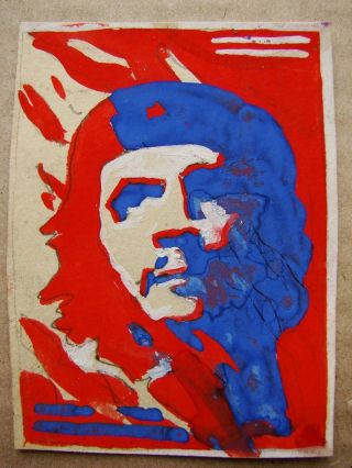 Russian Ukrainian Soviet Painting Sketch Poster Portrait Che Guevara