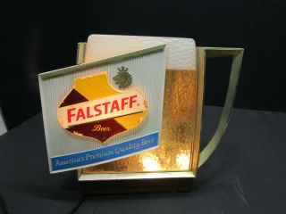 Old 1960s Falstaff Beer Bubbling Light Stein Motion Beer Mancave Barware