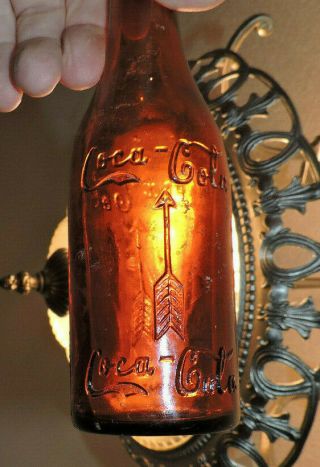 Rare Straight Side Amber Bottle With Arrows " Memphis,  Tenn.  "
