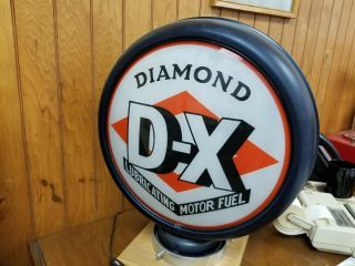 Diamond Dx Gasoline Gas Pump Globe Glass Conditionmetal Body