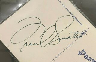 Frank Sinatra Signed Postcard Autographed Beckett BAS BGS BOLD AUTO 2