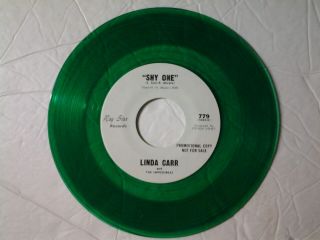 Linda Carr And The Impossibles 45 Rpm " Shy One " Ray Star Records 779 Green - Wax